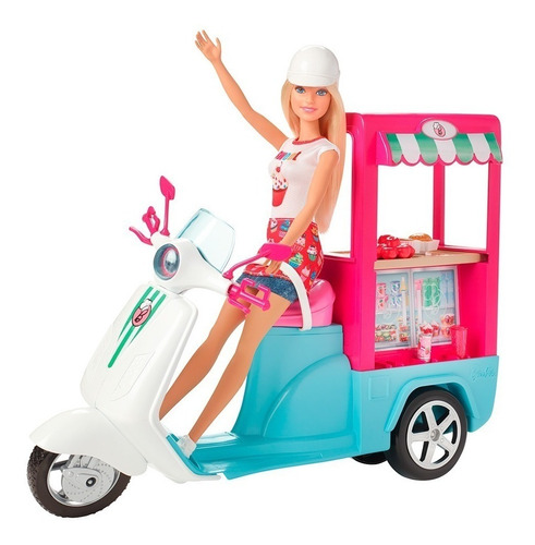 Moto De Bocadillos Con Muñeca Barbie Orig Mattel Mundomanias