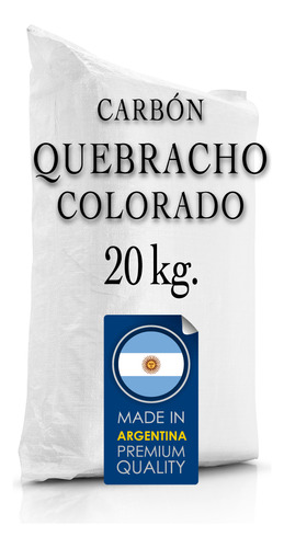 Carbón Quebracho Colorado Argentino 20 Kg. Aprox.