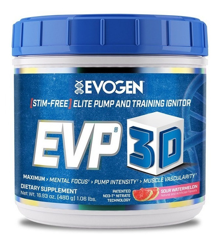 Pre Entreno Evogen Evp 3d 40 Servicios Vasodilatacion Efoque