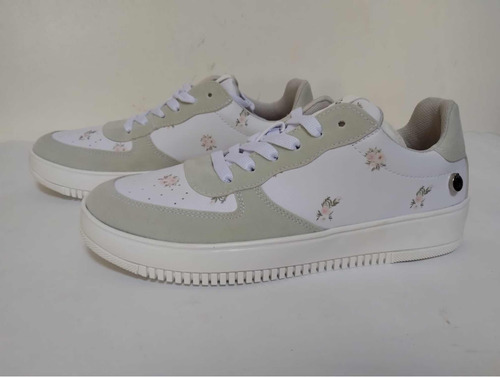Tenis Blanco/beige Loly In The Sky Dama Talla 25.5mx Midge