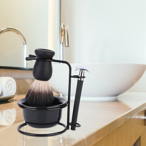 Homens Barba Jogo De Barbear Profissional Seguro Brush Tigel