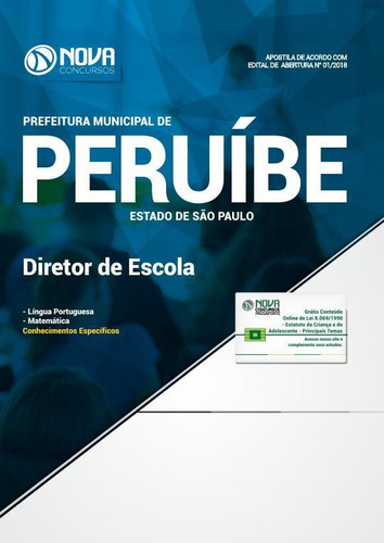 Apostila Prefeitura De Peruíbe Sp 2018 - Diretor De Escola