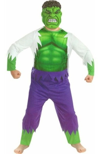 Disfraz Para Niño Hulk Increible Talla Large 10-12