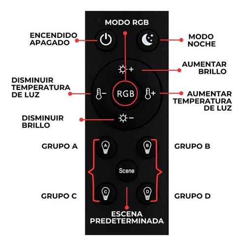 Lampara Led Rgb De Techo 24w Moderna - Wifi + Control