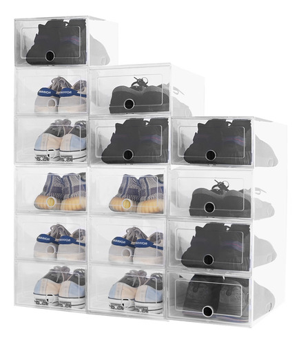 15pcs Organizadores Apilables Para Zapatos Cajas De Plastico