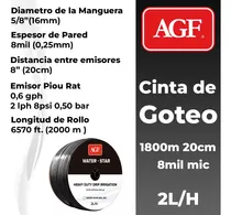Comprar Agf Cinta De Riego Por Goteo
