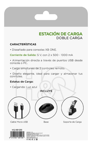 Base De Carga Doble Para Control Xbox One