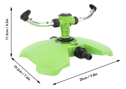 Aspersor De Jardín Automático Para Césped Con 2 Brazos Girat
