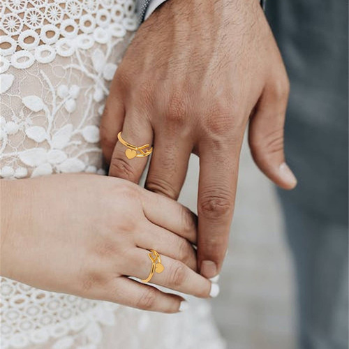 Jz Anillos De Oro Con La Inicial De La Letra E Para Mujeres
