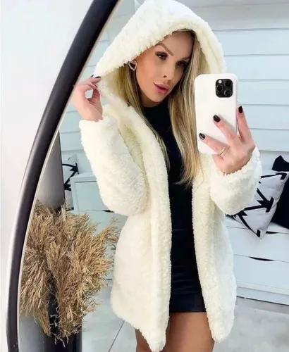 Casaco peluciado store feminino