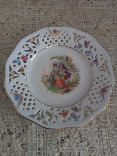 Fino Plato/ Despojador Antiguo Porcelana Bavaria Schumann 