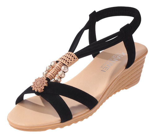 Sandalias Casuales De Verano Con Correa Elástica De Moda Par
