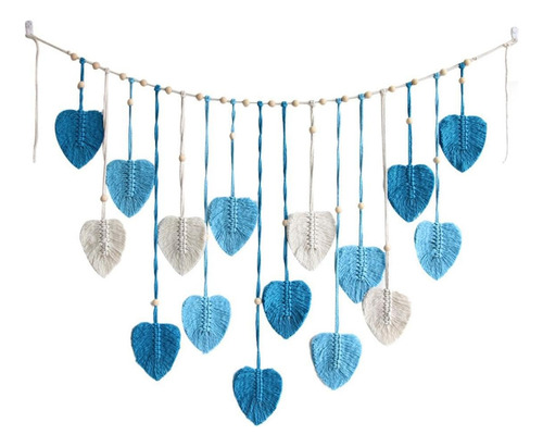 Macrame Colgante Pared Hojas Borla Decoración Adornos Hojas