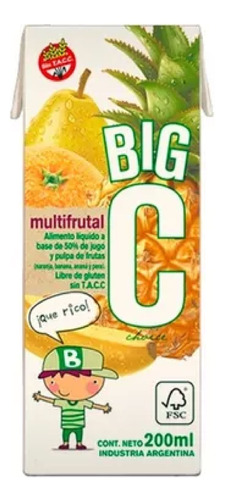Jugo Big C 200ml Pack X27 Sabor Multifruta Suchina Sa