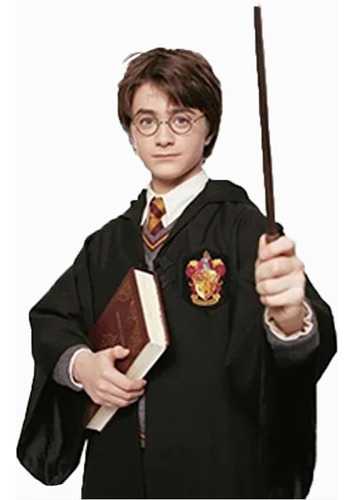 Capa Bordada De Harry Potter+corbata+bufanda+varita 4 Pzs. A