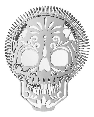 Colador De Cóctel De Acero Inoxidable Con Diseño De Calavera