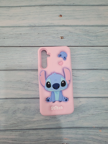 Funda De Stitch Para Samsung A25 A15 Rosa