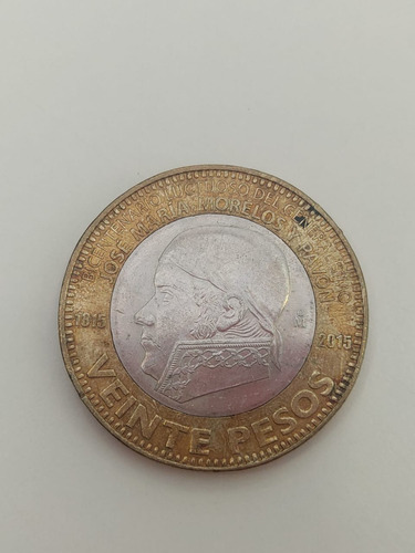 Moneda 20 Pesos, Morelos, Bicentenario Luctuoso