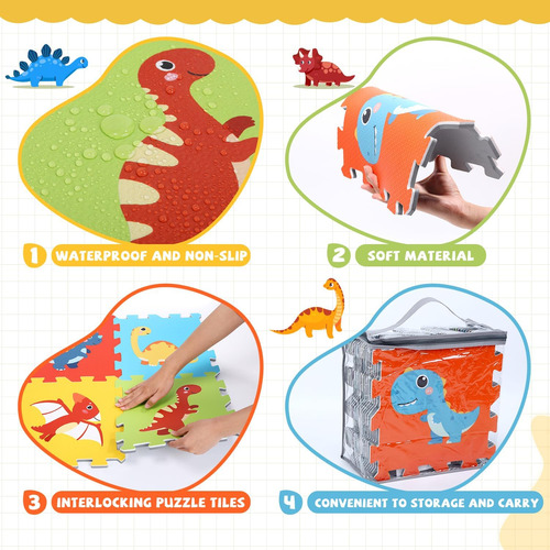 Alfombras De Puzzle Para Bebés Y Niños De 16 Piezas Para El
