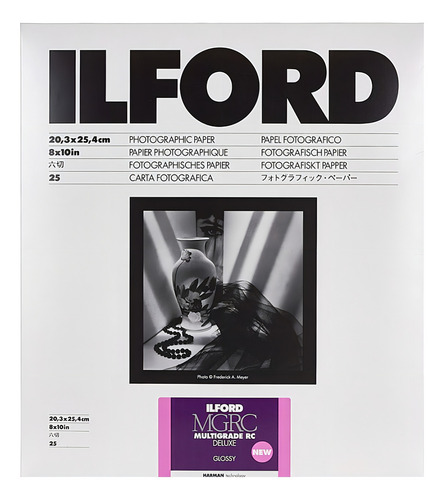 Papel Ilford Mgrc Multigrado Rc Deluxe 8×10 25 Hojas Glossy Color Blanco