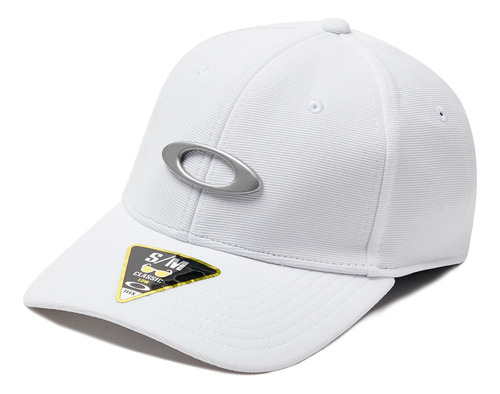 Boné Oakley Aba Curva Tincan Cap Branco Logo Cinza