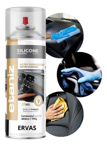 Finalizador Silicone Spray Ervas 170g 300ml Etaniz