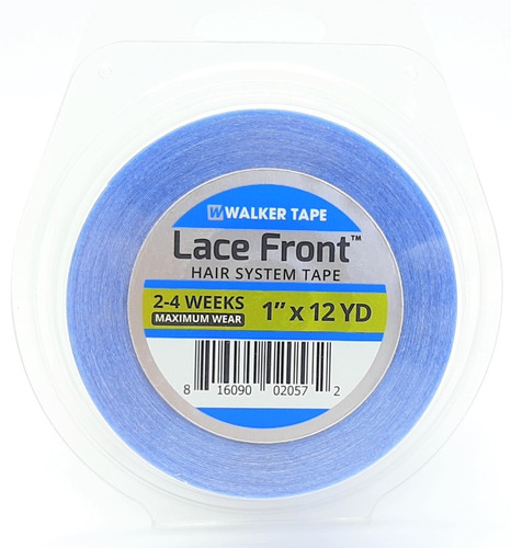 Fita Rolo Adesivo Lace Front Azul 12 Metros X 2,5cm