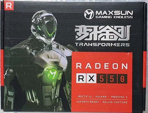 Imagem 9 de 10 de Placa De Vídeo Maxsun Radeon Rx550 4gb Gddr5 128bits !!!