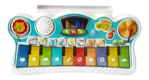 Mi Primer Piano Interactivo Infantil Fisher Price Dfp3030 Color Blanco