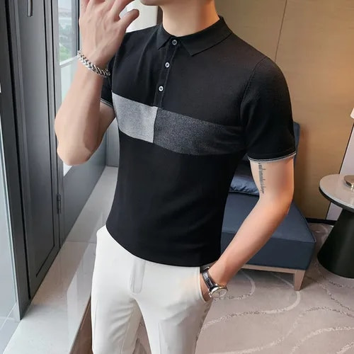 Camisa De Algodón Para Hombre, Paquete De Manga Corta, Polos