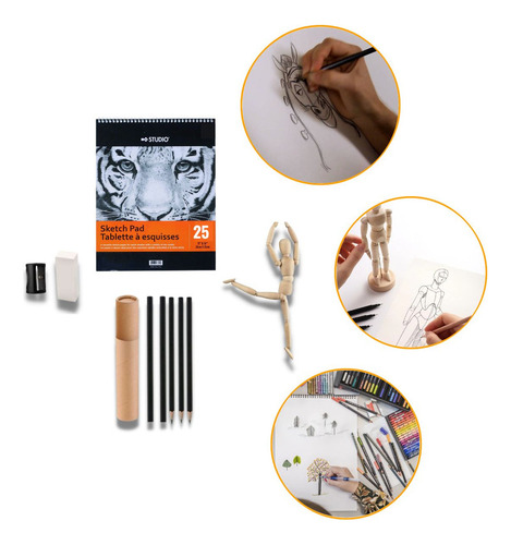 Kit Dibujo Para Bocetos Creación Profesional Completo