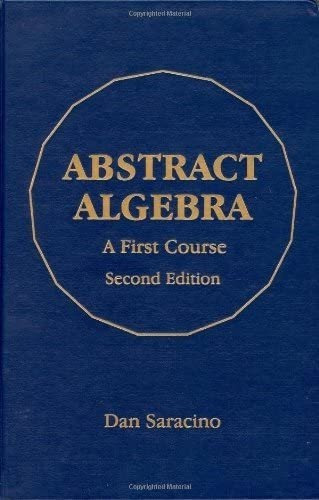 Libro: Abstract Algebra: A First Course