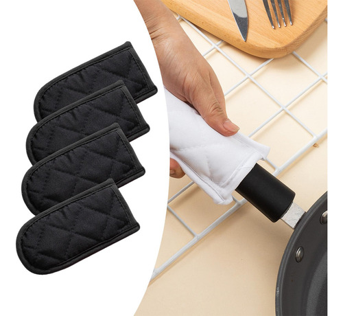 // Fundas Para Mangos De Sartén, Multifunción, Negro