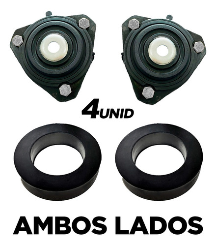 4 Base De Amortiguador Fiesta Power Move + Antiruidos (pack)