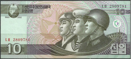 5017 Coreia Do Norte  10 Won 2002