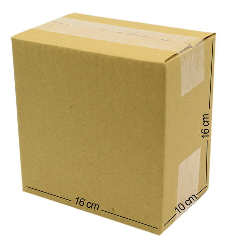 Caja Carton E-commerce 16x10x16 Cm Envios Paquete 25 Piezas