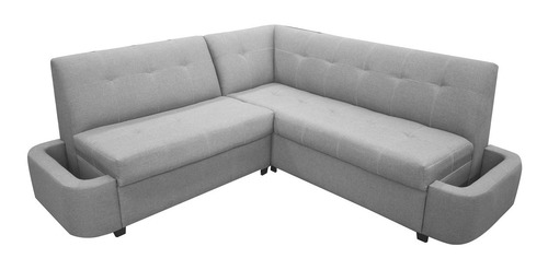 Sala Modular Perla Con Revistero Gris Këssa Muebles