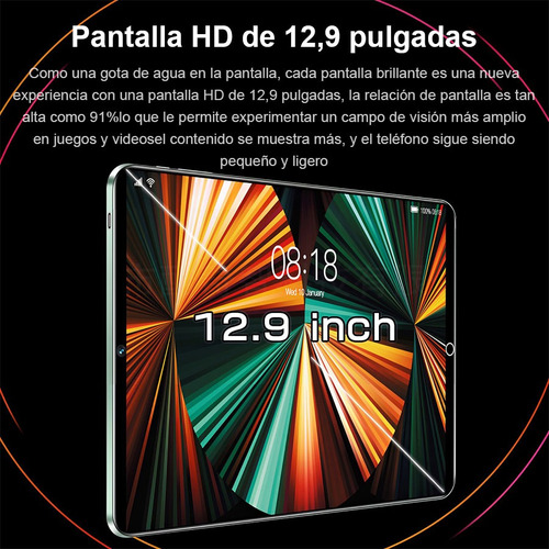 Tablet 10.1" 512GB color negro 12GB de memoria RAM
