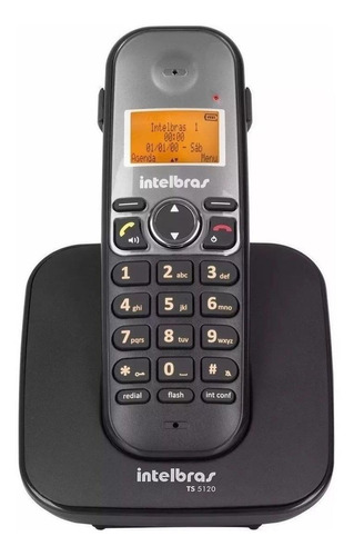 Imagem 1 de 3 de Telefone sem fio Intelbras TS 5120 preto