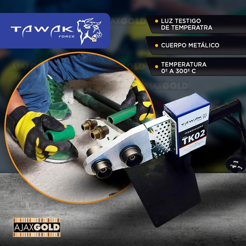 Imagen 3 de 4 de Termofusora Electrica Tawak Tk02 800w + Valija Y 6 Boquillas