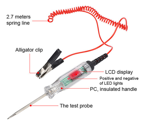 T Pluma De Prueba, Polos De Fusible De Batería, Voltaje Del