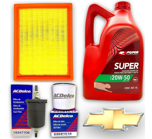 Kit 3 Filtros + Aceite 20w50 Chevrolet Corsa Classic Agile