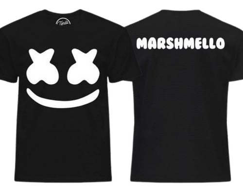 Playera Marshmello Logo Diseño En Espalda 1 T-shirt
