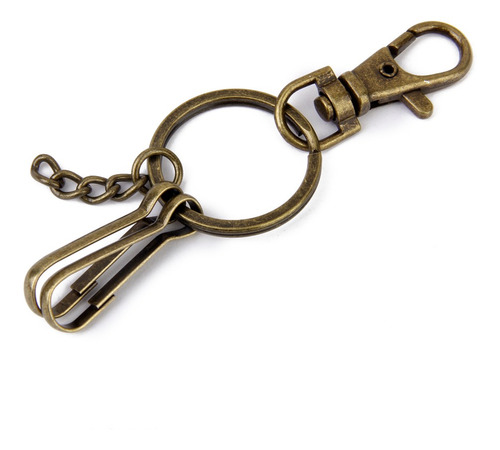 Imagen 4 de 9 de 5pcs Vintage Bronce Llavero Llave Anillo Cadena Fob Con