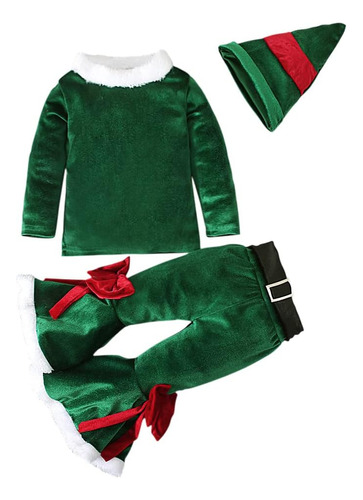 1-7t Niñas Traje De Navidad Niño Niña Papá Noel Cosplay Traj