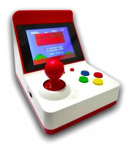 Mini Consola Retro Arcade Palanca + 2 Controles Y Juegos Fam