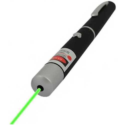 Caneta Laser Verde 1000mw - 9km Alcance - 5 Ponteiras