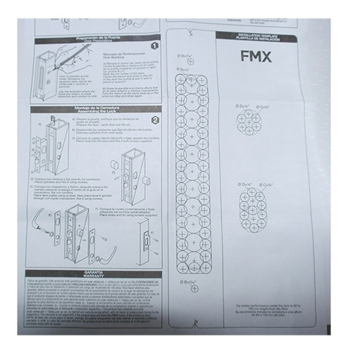 Chapa Doble Manija Fmx Llave-llave (2 Piezas)