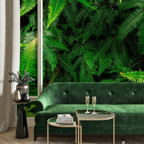 Vinil Decorativo Tapiz Hojas Planta Wallpaper Autoadhesivo Color Helechos