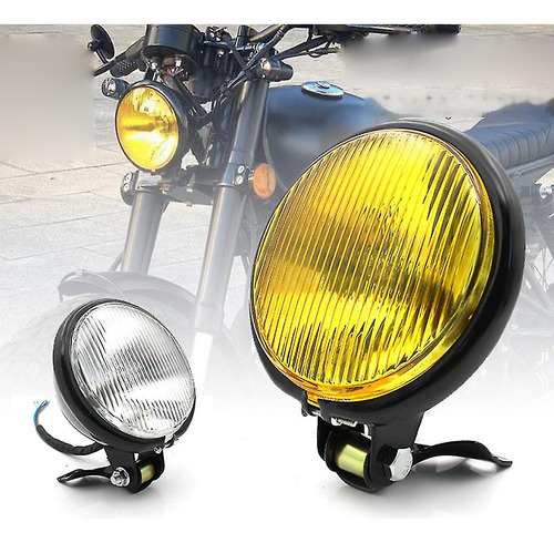 Faro Universal Retro Para Bicicleta, Soporte Vintage Platead